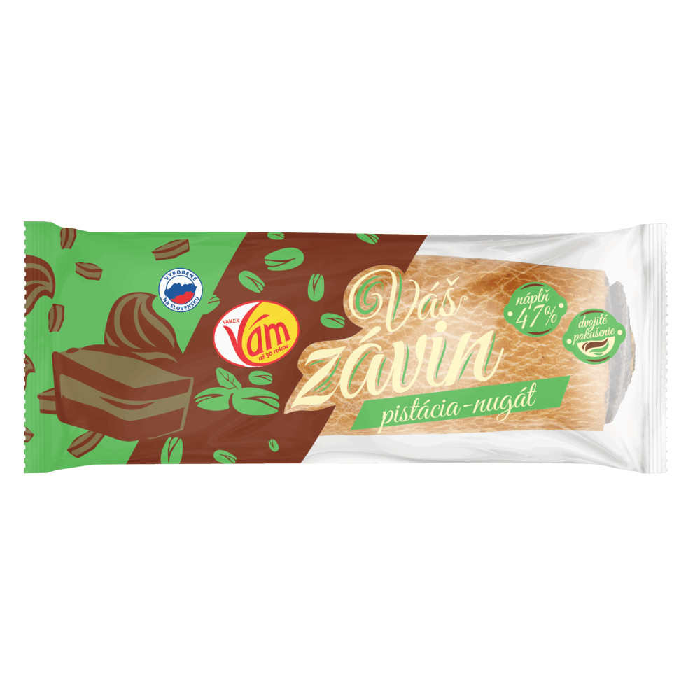 Váš závin s pistáciovo- nugátovou náplňou