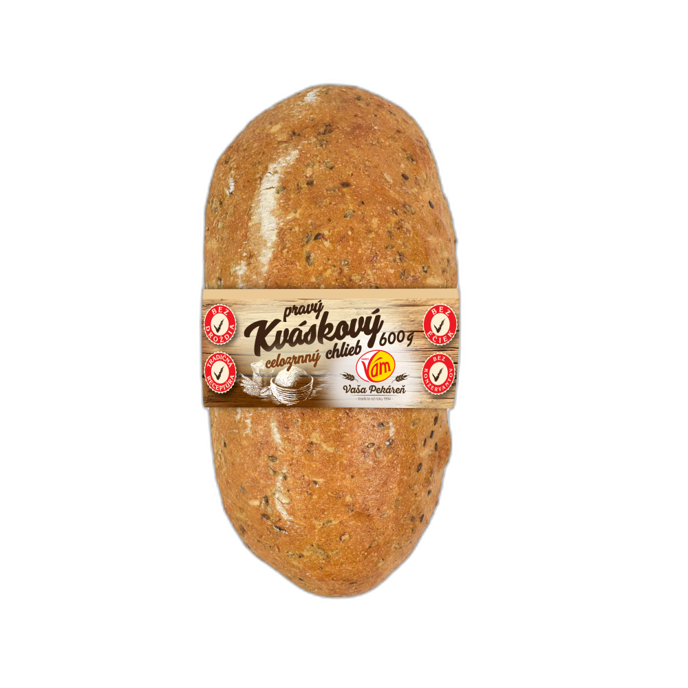Pravý Kváskový celozrnný chlieb 600g