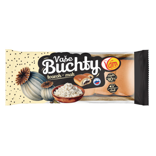Vaše buchty s tvarohovou- makovou náplňou