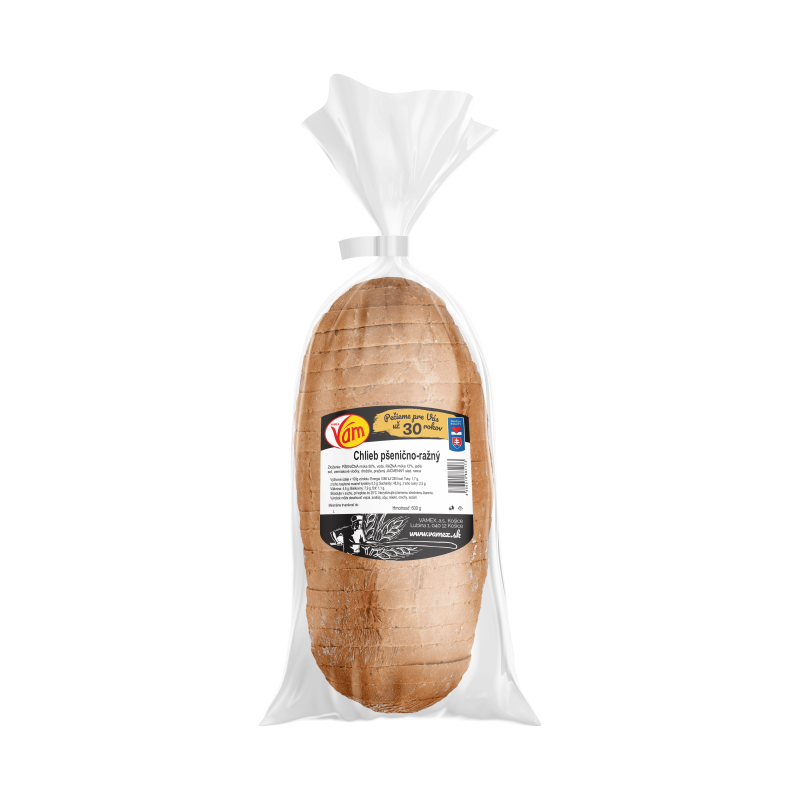 Chlieb pšenično-ražný tmavý 600g
